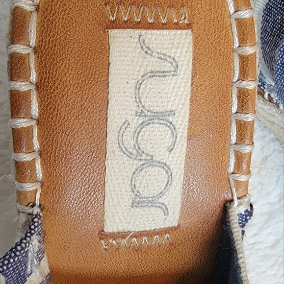 Blue Denim Canvas Wedges - Picture 3 of 4